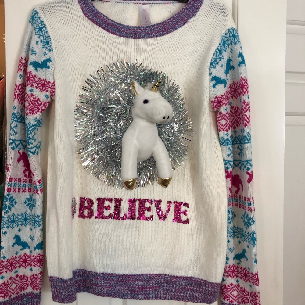 Unicorn holiday sweater